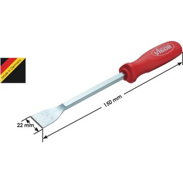 Vigor V1213 Pakningskrape 22mm L.150mm