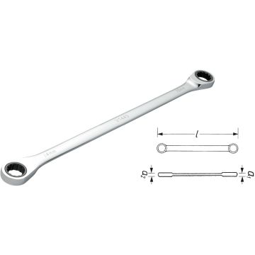 Vigor V1443 Skrallenøkkel Multiprofil 14+1