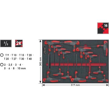 Vigor V1520 Verktøysett T-Trekkere 3/3Ms