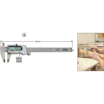 Vigor V1713 Skyvelær Digitalt 150mm