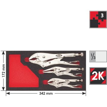 Vigor V1729 Gripetenger Sett M.3Stk. Ms1/3