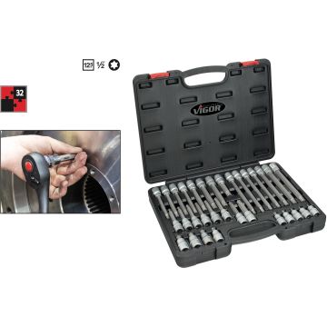 Vigor V2201 1/2 Ribe Sett Med 32 Deler