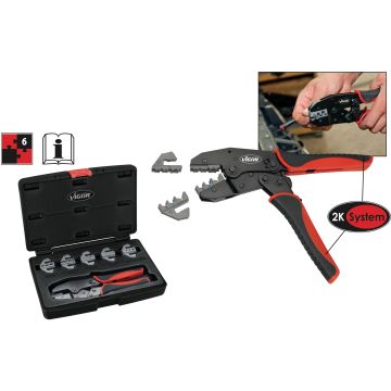 Vigor V2499 Krympetang Sett M. 5 Kjefter