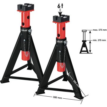 Vigor V2648 Støttebukker Par 6Tonn 37-57Cm