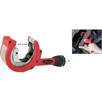 Vigor V3309 Rørkutter 32-67mm Skralle Funk