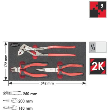 Vigor V3382 Tangsett 3 Stk.I Ms1/3 Ilegg