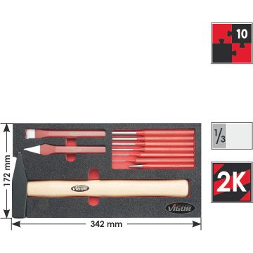 Vigor V3383 Hammer,Dor,Meiselsett Ms1/3