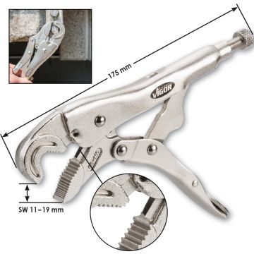Vigor V3738 Gripe/Sveisetang 11-19mm L.175