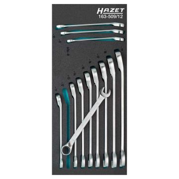 Hazet 163-509/12 Innlegg med skrallenøkler, 12 deler