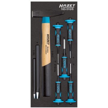 Hazet 163-510/8 Verktøysett hammer/dor