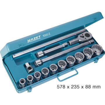 Hazet 1000Z 3/4 Pipesett 15D.Stålbox 12K.