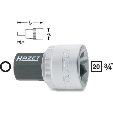 Hazet 1010-22 3/4 Unbrakopipe 22mm L.54,5mm