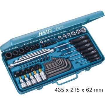 Hazet 1555/64 Torxsett Inn & Utvendig Stålb.
