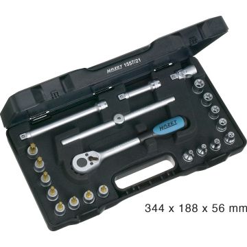 Hazet 1557/21 3/8 Torxsett E & T M. Skralle