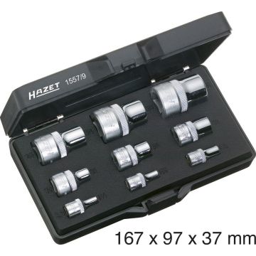 Hazet 1557/9 1/4+3/8+1/2 Torxsett E4-E20