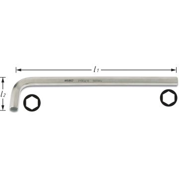 Hazet 2100Lg-02 Unbrakonøkkel 2,0mm L.91,5mm