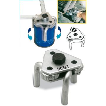 Hazet 2172 Oljefiltertang 3Klør 65-115mm