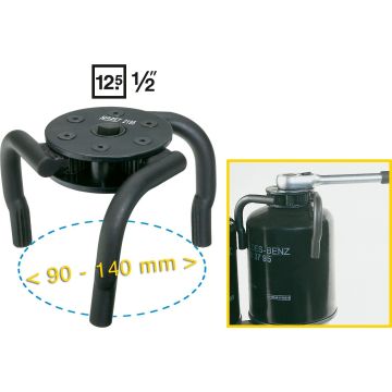 Hazet 2195 Luftørke Nøkkel D=90-140mm 1/2