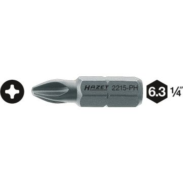 Hazet 2215-Ph4 Bits 6,3-1/4 Ph4 L.25mm