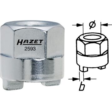 Hazet 2593-4 Tappnøkkel Støtdemper V.A.G.