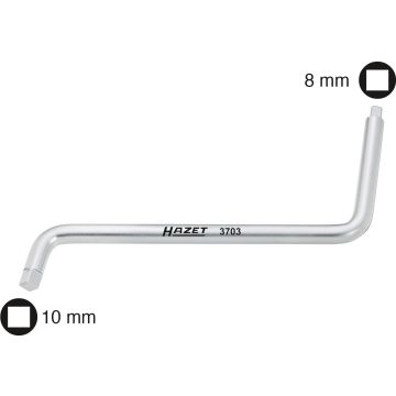 Hazet 3703 4Kant Nøkkel 8+10mm L.233mm
