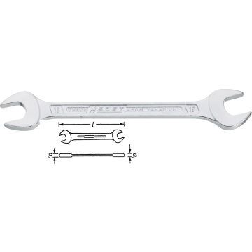 Hazet 450N-10X11 Fastnøkkel 10X11mm L.155,7mm