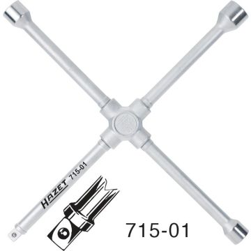 Hazet 715-01 Hjulvinne Hd 17X19X22+1/24Knt