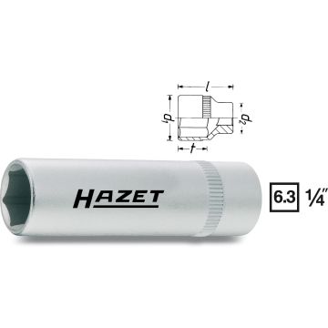 Hazet 850Lg-8 1/4 Langpipe 6Kant 8mm L.50mm