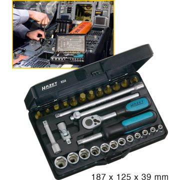 Hazet 854 1/4 Pipesett 30 Deler