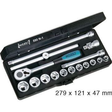 Hazet 880N-1 3/8 Pipesett 6-Kant 16 Deler