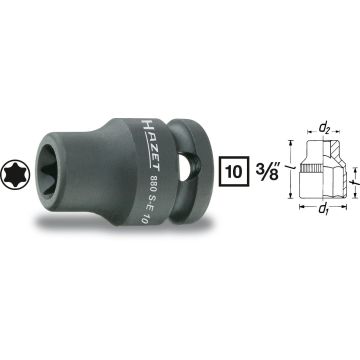 Hazet 880S-E10 3/8 Kraftpipe Utvend.Torx E10
