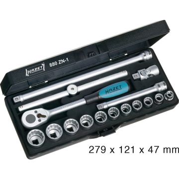 Hazet 880Zn-1 3/8 Pipesett 12-Kant 16 Deler