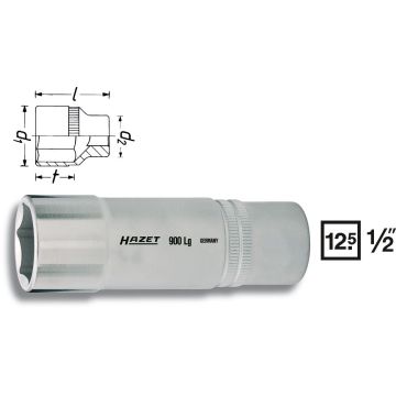 Hazet 900Lg-32 1/2 Langpipe 6Kant 32mm L.85