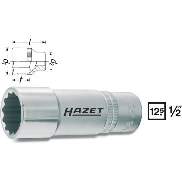 Hazet 900Tz-11 1/2 Langpipe 12Kant 11mm L.85
