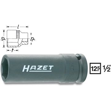 Hazet 902Slg-17 1/2 Kraftpipe Lang Dekk 17mm