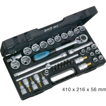 Hazet 954N 1/2 Pipesett 6Kant 44 Deler