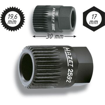 Hazet 2592 Xzn 19,6mm Adapter Dynamo L.30