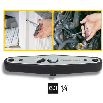 Hazet 863Q 1/4 Skralle T-Håndtak Ø=100