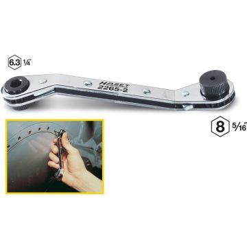 Hazet 2265-2 Bitsskralle 6,3& 8Bits Vinklet