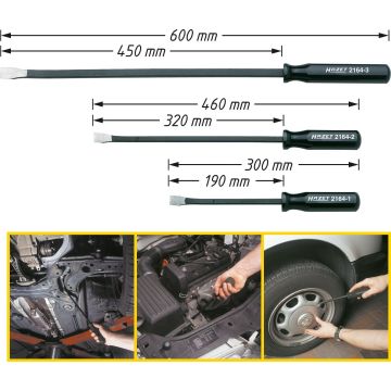 Hazet 2164/3 Maskinspett M.Håndtak 3 I Sett