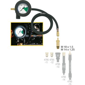 Hazet 4795-1 Trykktester Med 2 Adaptere