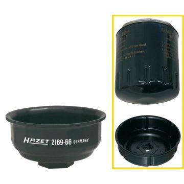 Hazet 2169-66 Filterkopp 6Riller 66mm D=76mm