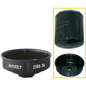 Hazet 2169-76 Filterkopp 6Riller 76mm D=85mm