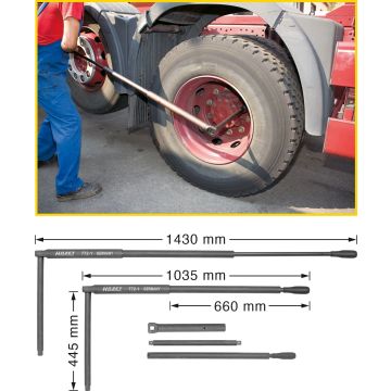 Hazet 772-1 3/4 Hjulnøkkelsett 103-143Cm