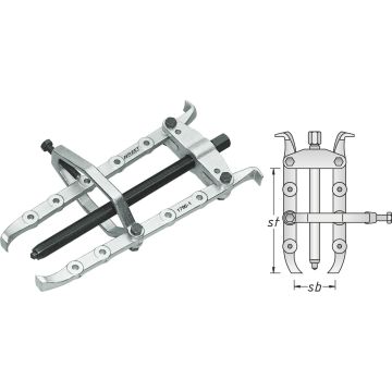 Hazet 1796-3 Avdrager 2Arms Sb=160 D=325mm