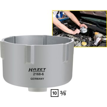 Hazet 2168-6 Filterkopp Diesel 6Riller D109