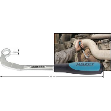 Hazet 2849-15 Turbolader Nøkkel 15mm L.266mm