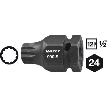 Hazet 990 S-14 1/2 Kraftpipe Xzn 14mm L.43mm