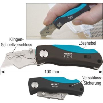 Hazet 2157-2 Kniv Mini Foldbar Mag.M.5 Blad