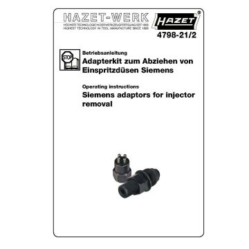 Hazet 4798-21/2 Adaptersett Siemens-4798-5/25
